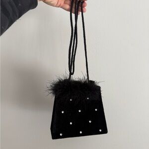Black Velvet Mini Bag